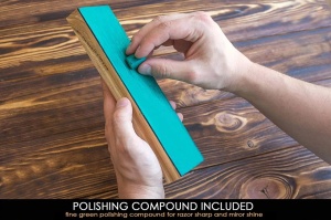 Strop din piele cu o fata BeaverCraft LS4 (200 x 65 mm) cu pasta de polisat - Img 8