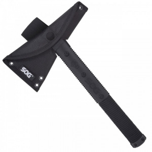 Tomahawk de supravietuire SOG Survival Hawk Black, otel 3Cr13MoV, muchie 70 mm - Img 5