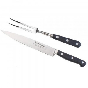 8888TLDFOURCHC Set cutit si furculita curbata, lungime 21cm, Sabatier Proxus - Img 1