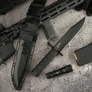 Baioneta tactica SOG BAR15C Clip Point Bayonet, otel AUS-8, lama 180 mm - Img 4