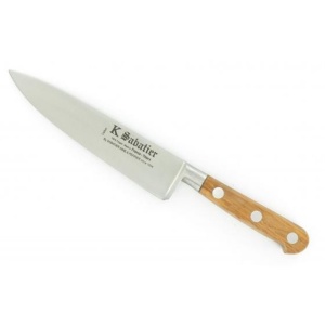 C-OL-1110-15 Cutit de gatit, lungime 15cm, otel carbon, maner din lemn de maslin, Sabatier Au Carbone Olive