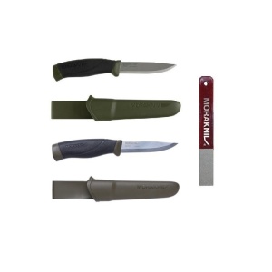 CBS108 Set 2 cutite Morakniv bushcraft Companion/Heavy Duty (C) si diamant