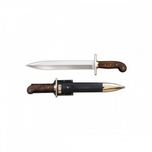 Cutit Cold Steel 1849 Rifleman's Knife CS-88GRB cu lama din otel carbon 1090 si teaca din piele - Img 2