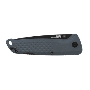 Cutit pliabil SOG Adventurer LB Gray Black 13-11-06-43, lama Drop Point 5Cr15MoV Satin, Lockback, maner GRN Gray & Black, EDC Outdoor - Img 6