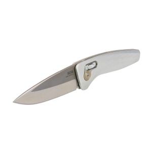 Cutit pliabil SOG One-Zero AU Silver Chrome 15-73-03-57, lama Cryo CPM S35VN, XR Lock, maner din aluminiu, EDC Premium - Img 5