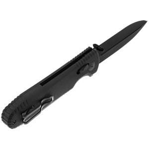 Cutit pliabil SOG Pentagon XR Blackout 12-61-01-57, lama Spear Point CTS XHP Black TiNi, XR Lock, Flipper, maner G10 Black, EDC Tactical - Img 4