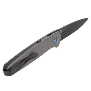 Cutit pliabil SOG Twitch III Gray 11-15-03-43, lama Drop Point D2 Satin, deschidere asistata S.A.T., Lockback, maner aluminiu gri, EDC Premium