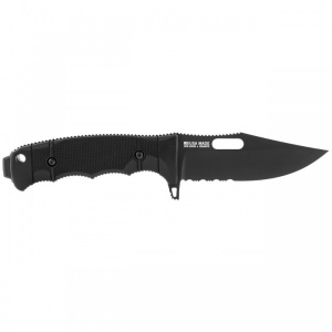Cutit tactic SOG SEAL FX Serrated, otel CRYO CPM S35VN, lama partial zimtata 109 mm - Img 4