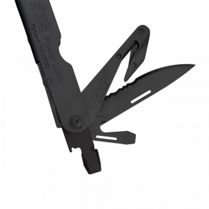 Multitool SOG PowerLock EOD V-Cutter Black Oxide cu husa din nylon, 18 functii, Compound Leverage - Img 2