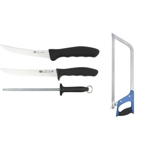 Set cutite profesionale macelar Morakniv si fierastrau Pilana