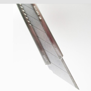 Set Cutter / cutit utilitar INOX mic - NT Cutter - 9mm + 10 lame de schimb + rigla 30 cm - Img 4
