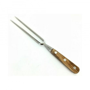 1110FO17BOL Furculita baioneta, lungime 17cm, maner din lemn de maslin, Sabatier Authentique - Olive.