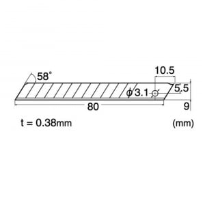 BA-50P Set 50 lame cutter segmentate de tip A- 9mm, NT Cutter - Img 3