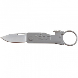 Cutit breloc SOG KeyTron KT1001-CP, lama 5Cr15MoV, Lockback, desfacator sticle integrat, EDC Keychain Knife - Img 1
