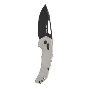 Cutit pliabil SOG Prohen XR Gray Black 12-25-03-57, lama Drop Point CRYO D2 Stonewashed, XR Lock, deschidere Flipper, maner G10 Gray & Black, EDC Tactical - Img 2
