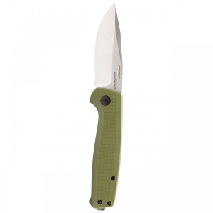 Cutit pliabil SOG Terminus SJ OD Green TM1004-BX, lama Drop Point D2 Stonewashed, Slip Joint, Nail Nick, maner G10 Olive Drab, EDC - Img 2