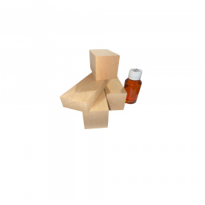 Set 4 blocuri de lemn de cires pentru cioplit + 50 ml ulei in - Img 1