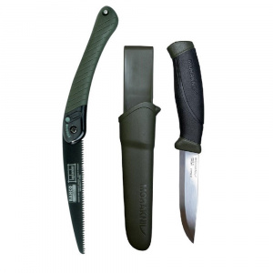Set Cutit Morakniv Companion MG (S) si fierastrau Bahco pentru bushcraft, camping, vanatoare - Img 2