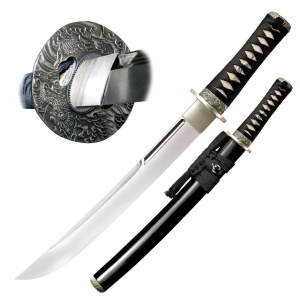 Tanto japonez Cold Steel Emperor Series O Tanto CS-88T, lama din otel carbon 1060, teaca din lemn lacuit