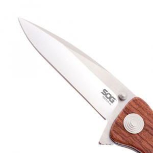 TWI24-CP Briceag Twitch XL Drop Point, Satin, Maner lemn, SOG - Img 2