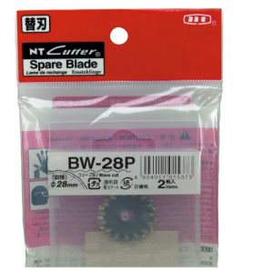 BW-28P Set 2 lame 28 mm cu taiere ondulata pentru cutter circular, NT Cutter - Img 4