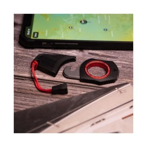 Cutit de salvare SOG Rapid Rescue Black + Red, cutter pentru centuri cu spargator de geam si teaca Quick-Deploy - Img 5