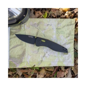 Cutit pliabil SOG Aegis AT Black Moss 11-41-11-41, lama Drop Point CRYO D2, deschidere asistata, AT-XR Lock, maner GRN Black Moss, EDC Premium - Img 9
