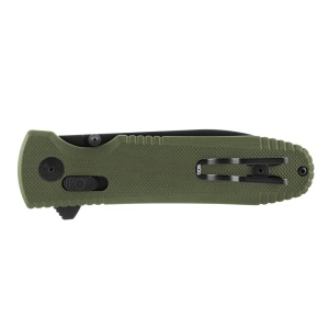 Cutit pliabil SOG Pentagon XR OD Green 12-61-02-57, lama Spear Point CTS XHP Black TiNi, XR Lock, Flipper, maner G10 OD Green, EDC Tactical - Img 6