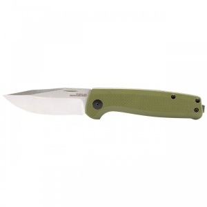 Cutit pliabil SOG Terminus SJ OD Green TM1004-BX, lama Drop Point D2 Stonewashed, Slip Joint, Nail Nick, maner G10 Olive Drab, EDC - Img 3
