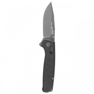 Cutit pliabil SOG Terminus XR LTE Graphite TM1032-BX, lama Drop Point CPM S35VN TiNi Graphite, XR Lock, Flipper, maner Carbon Fiber, EDC Premium - Img 3