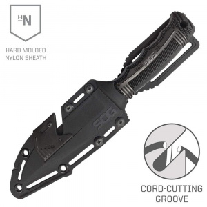 Cutit tactic SOG SEAL Strike Black TiNi, otel AUS-8, lama partial zimtata 125 mm - Img 5