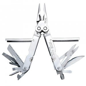 Multitool SOG PowerLock cu husa din nylon, 18 functii, otel inoxidabil 420