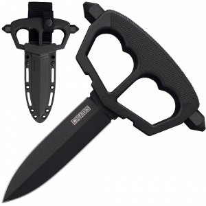 Pumnal Push Dagger Cold Steel Chaos Push Knife CS-80NT3 cu lama din otel carbon SK-5 si teaca Secure-Ex