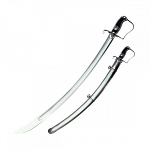 Sabie Cold Steel 1796 Light Cavalry Saber 1055 Carbon Steel (Leather Scabbard / Steel Scabbard) - Img 4