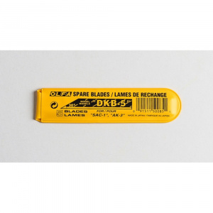 Set 5 lame inox de precizie 9 mm OLFA DKB-5 Japonia, unghi 30° - Img 2