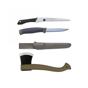 Set Cutit Companion MG (C), Fierastrau Silky Gomboy 210mm cu 10dinti, 30mm si Topor verde