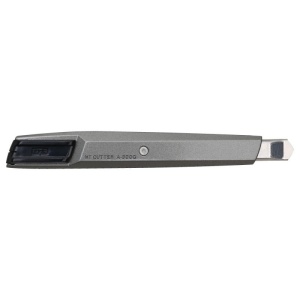 Set Cutter / cutit utilitar metalic mic NT Cutter - 9mm + 10 lame de schimb + rigla 30 cm - Img 2