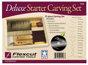 Set de 21 piese Deluxe pentru sculptura pentru incepatori, Flexcut - Img 2