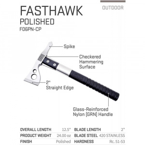 Tomahawk SOG FastHawk Polished, otel inoxidabil 420, muchie 51 mm - Img 10