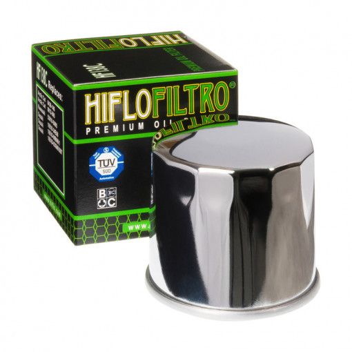 Filtru ulei HIFLO pentru motociclete, HF138C (Cromat) - Aprilia RSV1000, Kawasaki 450MXU, Suzuki GSX250,GSX-R600,GSF650,GSX-R1000