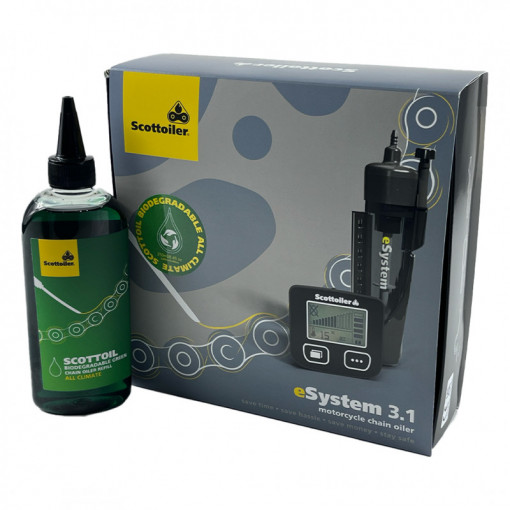 Sistem electronic ungere lant motocicleta Scottoiler eSystem V3.1 - ulei biodegradabil pentru orice clima