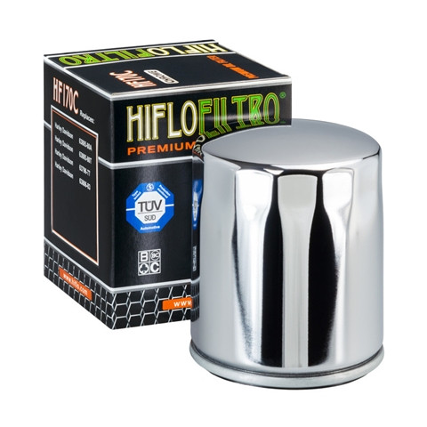 Filtru ulei HIFLO pentru motociclete HF170C ( CROM ) - Harley Davidson