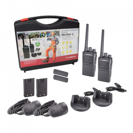 Stație radio PMR portabilă Albrecht Tectalk Worker 2 Set 2 bucăți