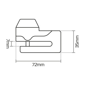 Antifurt moto/blocator disc de frână Mini Titan OXFORD culoare galben/negru - Img 4