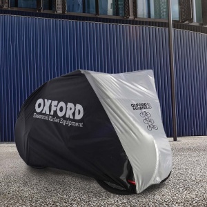 Husa Bicicleta Oxford Aquatex pentru 3 biciclete Negru Argintiu - CC102 - Img 2