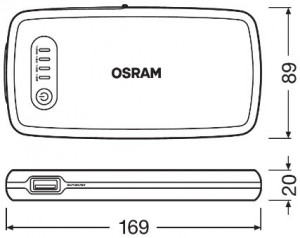 Jump Starter / Acumulator Extern Pornire Auto 12V 6000Mah Osram Battery Start 200