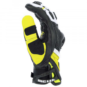 Manusi moto Richa Stealth - negru/alb/galben - Img 2