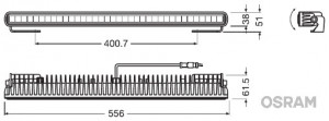 Proiector Led 6000K, 3900 Lm - Ledriving Lightbar Sx500-Sp Osram - Img 2