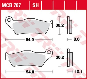 Set Placute Frana Moto BMW K1200 K1300 R850 R900 R1100 R1150 R1200 - Img 2
