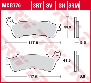 Set Placute Frana Moto HONDA CBF1000 VFR800 VT750 Shadow XL1000V Varadero - Img 3